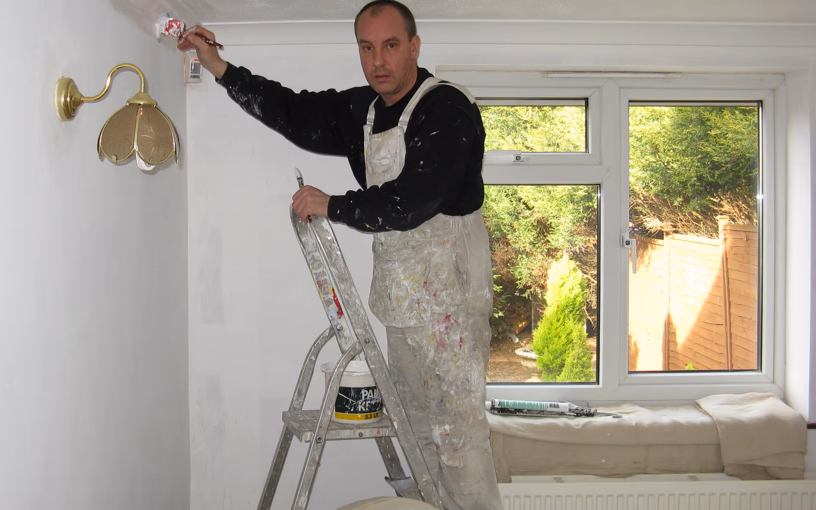 A painter and decorator at work in a Dublin home