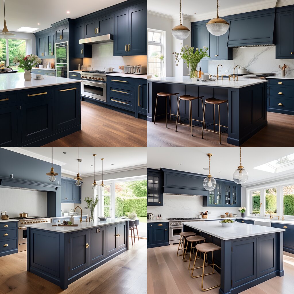 The Finest Kitchen Cabinet Paint Navy Blue color in Dublin