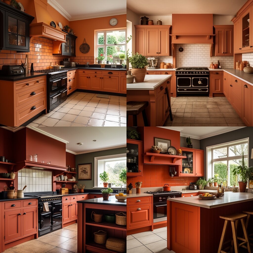 The Finest Kitchen Cabinet Paint Terracotta color in Dublin