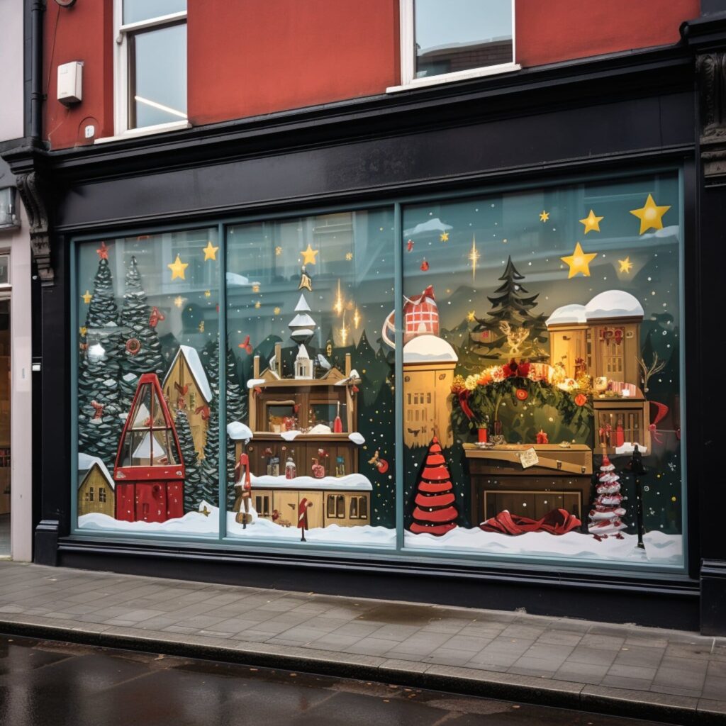 Window Painting Ideas in Dublin for Christmas